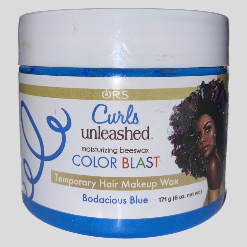 ORS Curls Unleashed Color Blast Temporary Hair Makeup Wax Bodacious Blue 6 oz